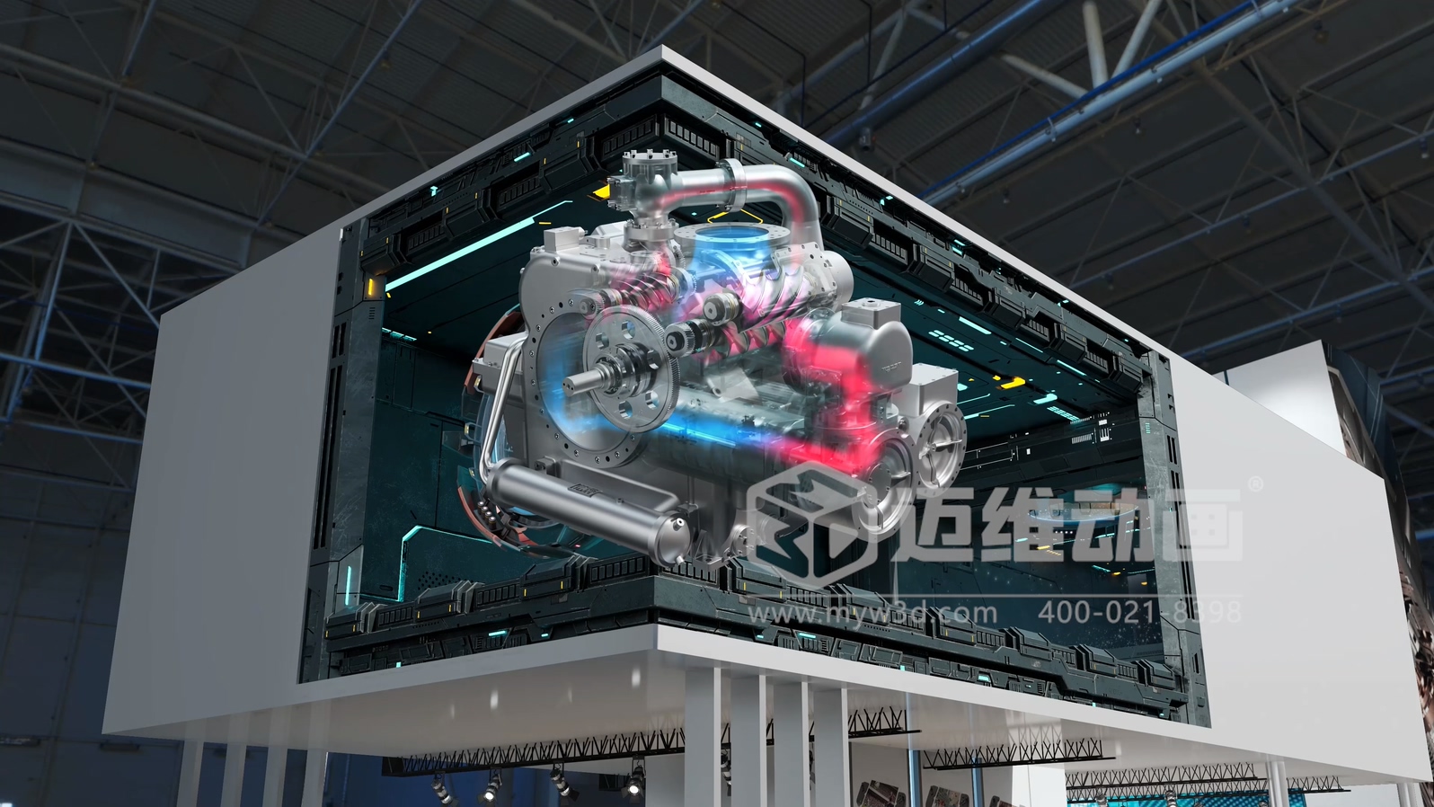 裸眼3D動畫震撼來襲，開啟空壓機(jī)炸裂視覺之旅！(圖1)